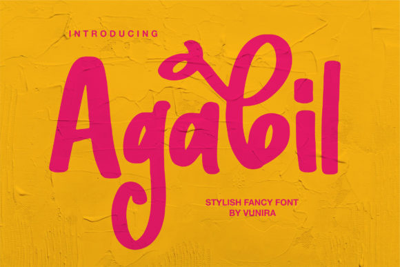 Agabil: Elevating Your Design Projects with a Modern Paint-Brushed Display Font