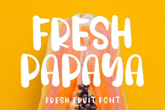 Fresh Papaya: Elevating Design with a Sweet and Trendy Brushed Display Font