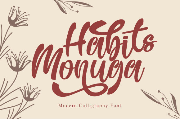 Habits Monuga: Elevate Designs with Relaxed Script