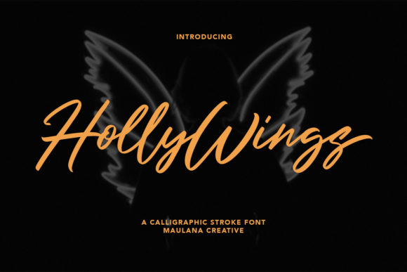 Holly Wings: Bold Script for Modern Design