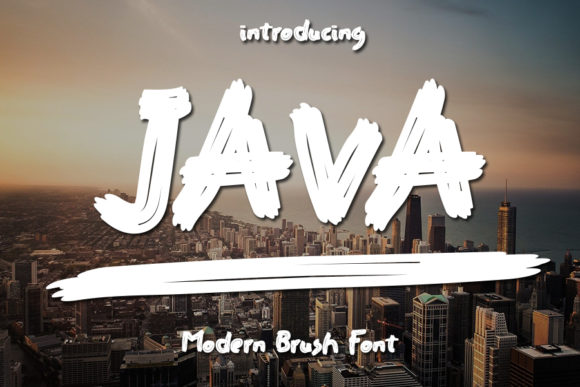 Java Brushed Font: Casual Style for Bold Designs