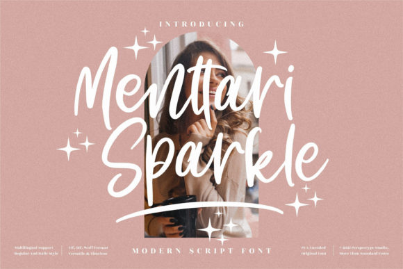 Menttari Sparkle: Elegant Brushed Script