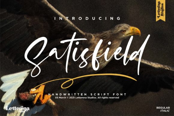 Satisfield: Elevating Design with a Delicate Brushed Script
